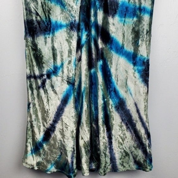 FREE PEOPLE TIE DYE VELVET MIDI SKIRT - Picture 5 of 7